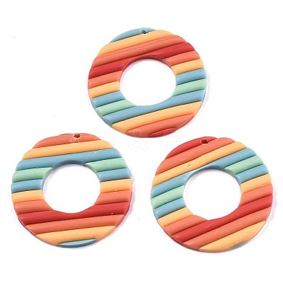 Handmade Polymer Clay Pendants X-CLAY-N010-008D-1