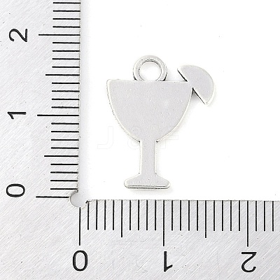 Tibetan Style Cocktail Glass Alloy Pendants TIBEP-Q054-03AS-RS-1