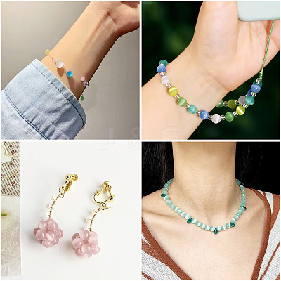 135Pcs 9 Colors Cat Eye Beads G-TA0002-48-1
