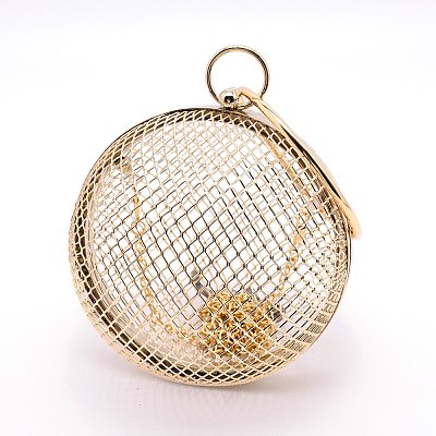 Women Purse Iron Hollow Clutch Bag AJEW-WH0181-01-1