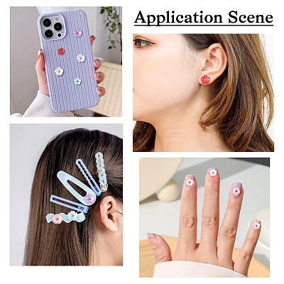 96Pcs 12 Styles Opaque Resin Pave Rhinestone Cabochons RESI-TA0002-33-1