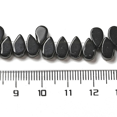 Natural Black Mahogany Obsidian Beads Strands G-B064-B53-1