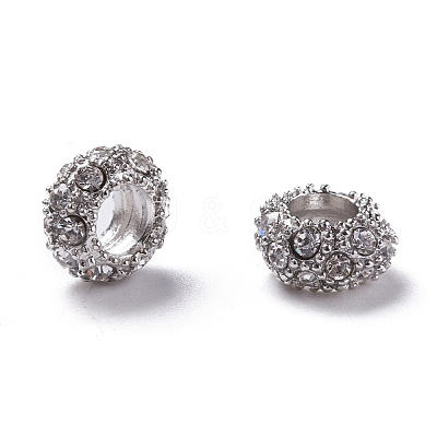 Alloy Rhinestone European Beads CPDL-H998-18-1