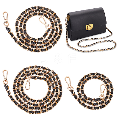 3Pcs 3 Style PU Leather Bag Handles PURS-WR0001-27C-1