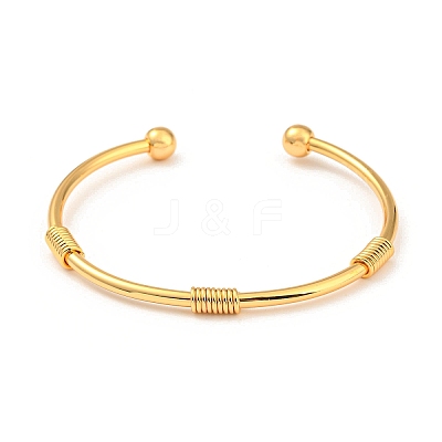 Brass Cuff Bangles BJEW-P305-01G-1