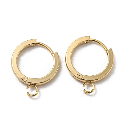 201 Stainless Steel Huggie Hoop Earrings Findings STAS-A167-01G-G-1