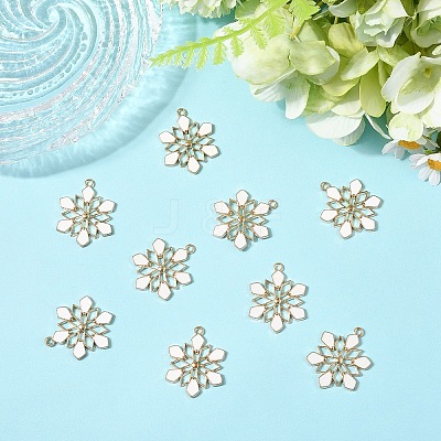 Barrel Plating Alloy Enamel Pendants ENAM-YW0002-57-1