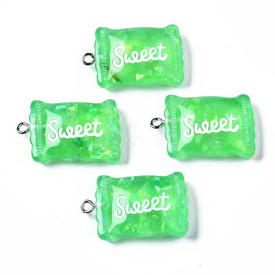 Transparent Resin Pendants X-RESI-S356-54A-02-1