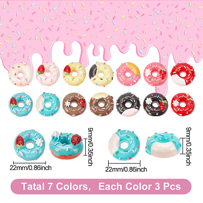 42Pcs 14 Styles Opaque Resin Decoden Cabochons FIND-CA0007-33-1