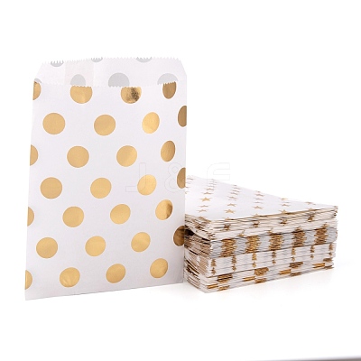 100Pcs 4 Patterns Eco-Friendly Kraft Paper Bags CARB-LS0001-02C-1