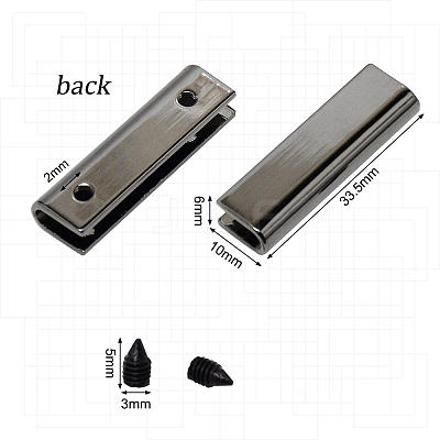 6 Sets Alloy Bag Corner Protectors FIND-GF0002-97B-1