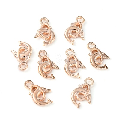 Alloy Dolphin Pendants TIBEP-20596-RG-NR-1