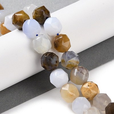 Natural Blue Chalcedony Beads Strands G-NH0021-A11-02-1