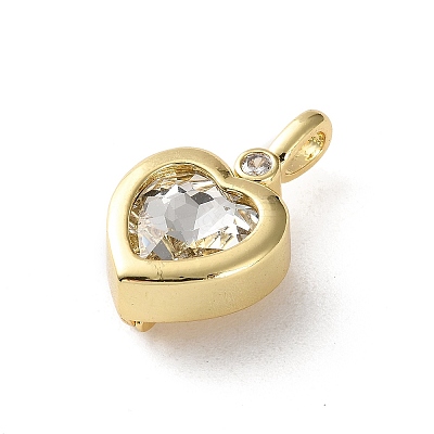 Brass Rhinestone Pendants KK-P320-05G-04-1