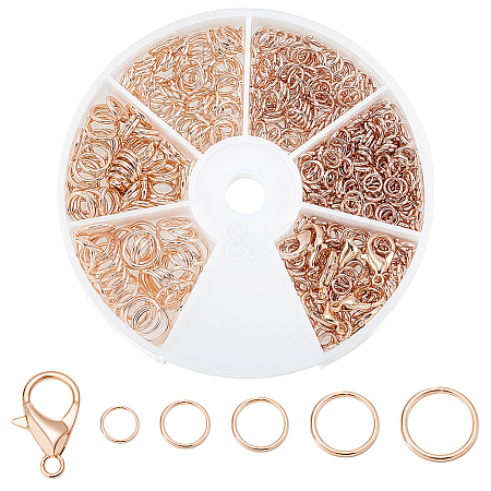 530Pcs 5 Styles Iron Open Jump Rings IFIN-WR0001-23-1