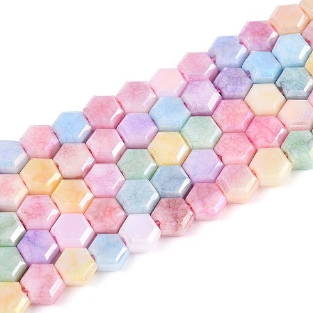 Anti-Tarnish Electroplate Glass Beads Strands GLAA-T028-6mm-02M-1