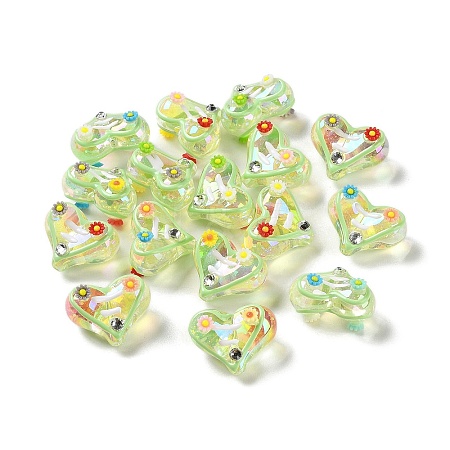 Valentine's Day Transparent Acrylic Beads ACRC-H001-02G-1