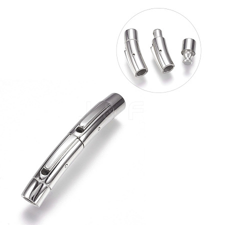 Tarnish Resistant 304 Stainless Steel Bayonet Clasps STAS-O114-053P-A-1
