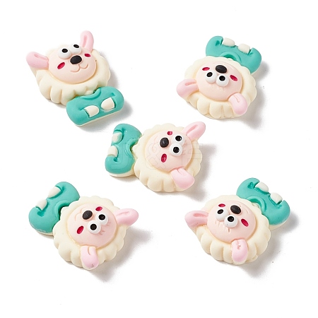 Opaque Resin Cabochons RESI-G036-A01-1