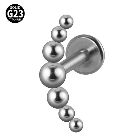 G23 Titanium Threadless Labrets for Women Men WG33C7B-104-1