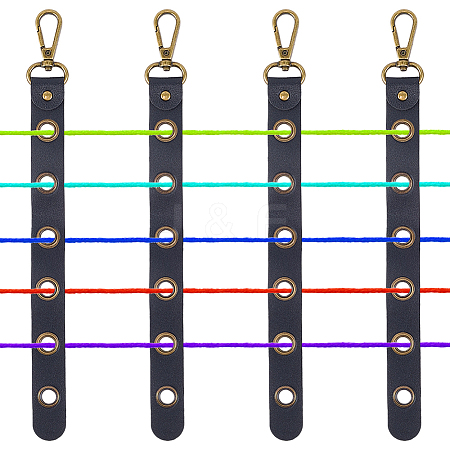 4Pcs Alloy Leather Threader AJEW-CL0005-55B-1
