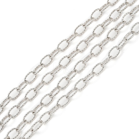 Anti-Tarnish Rhodium Plated 925 Sterling Silver Cable Chains STER-F052-14P-1