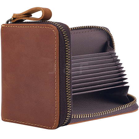 Rectangle Leather Credit Card Wallets for Women Men AJEW-WH20001-31A-1