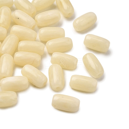 Opaque Acrylic Beads OACR-WH0055-01G-1