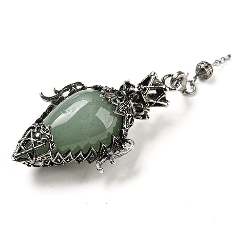 Natural Green Aventurine Dowsing Pendulum Big Pendants G-H293-01AS-06-1