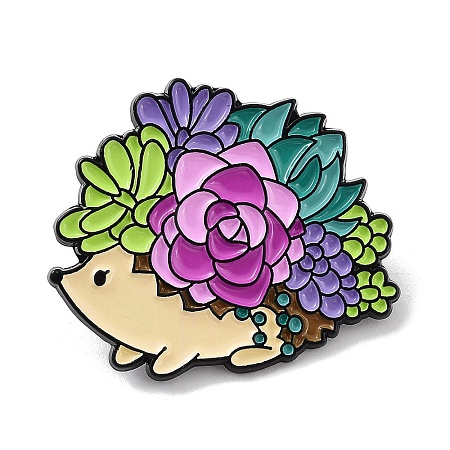 Flower Animals Alloy Enamel Pin Brooches JEWB-C029-01C-EB-1