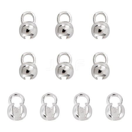 10Pcs 925 Sterling Silver Bead Tips Knot Covers STER-TA0001-50-1
