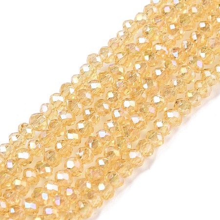 Electroplate Glass Beads Strands EGLA-A044-T1mm-B03-1