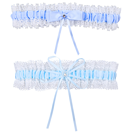 2Pcs 2 Styles Polyester Garter Leg Ring AJEW-CY0001-91-1