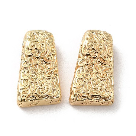 Textured Brass Beads KK-H455-05G-1