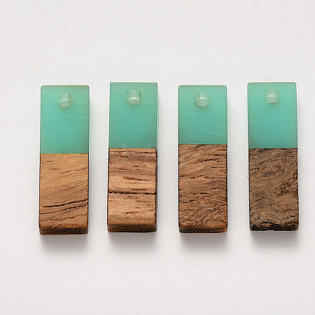 Transparent Resin & Walnut Wood Pendants LS-RESI-S358-79B-B03-1