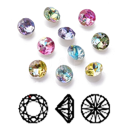 K9 Glass Rhinestone Cabochons GLAA-D001-04-1