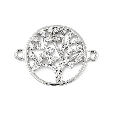 Brass Micro Pave Grade AAA Cubic Zirconia Links ZIRC-G090-95P-NR-1