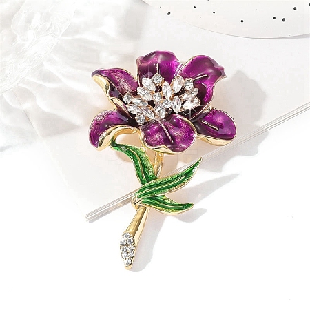 Lily Alloy Enamel Brooches PW-WGDBE4D-02-1