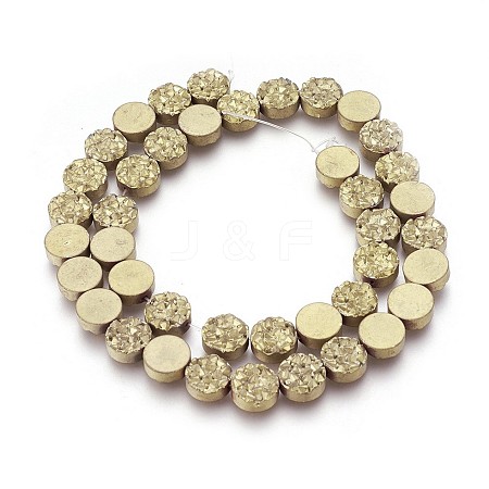 Electroplated Non-magnetic Synthetic Hematite Beads Strands G-P392-X07-1