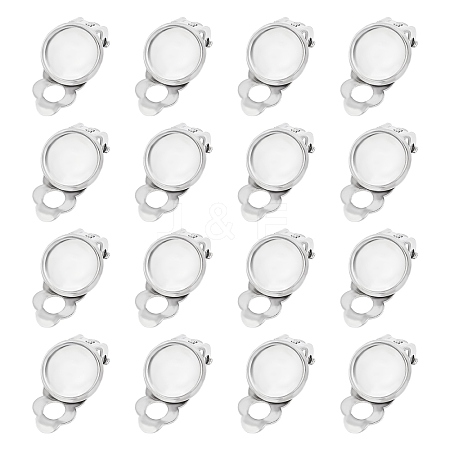 Non-Tarnish 201 Stainless Steel Clip-on Earring Findings STAS-S079-81A-1