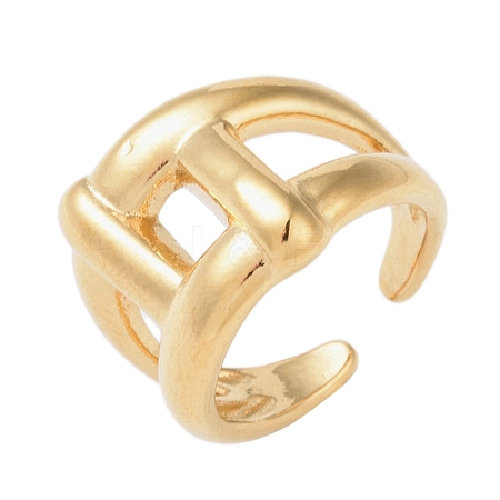 Brass Open Cuff Ring RJEW-R143-01G-G-1