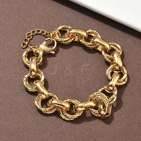 304 Stainless Steel Rolo Chain Bracelets for Women BJEW-S176-01G-C-1