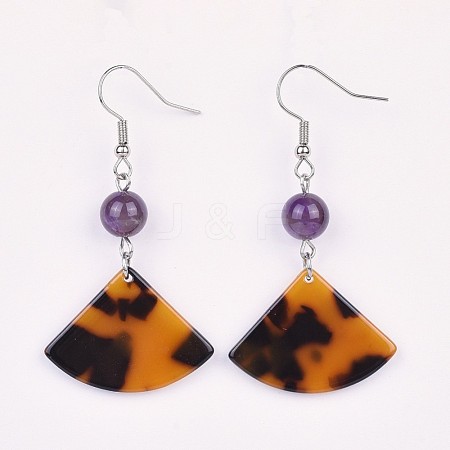 Cellulose Acetate(Resin) Dangle Earring EJEW-JE03157-01-1