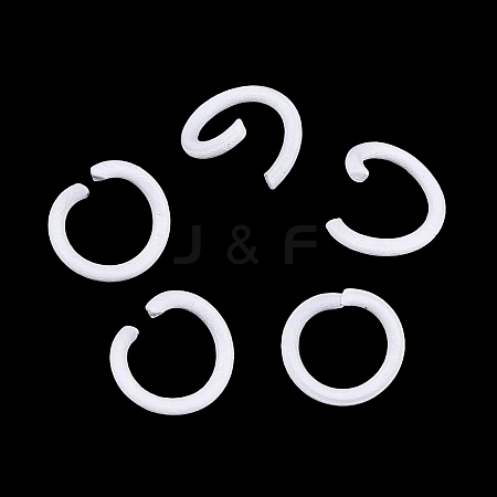 Spray Painted Iron Open Jump Rings IFIN-T017-04C-20-1