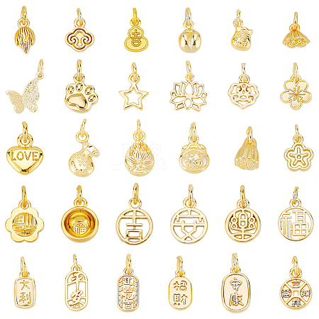 30Pcs 30 Styles Alloy Pendants FIND-PH0020-23-1