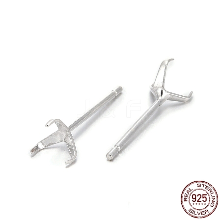 925 Sterling Silver Earrings Settings STER-P032-11S-1