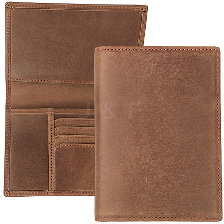 Rectangle Leather Travel Passport Wallet Cover AJEW-WH20096-54C-1