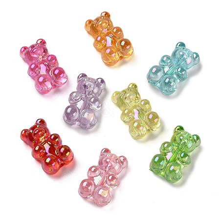 Transparent Bear Acrylic Beads X-MACR-L003-003-1