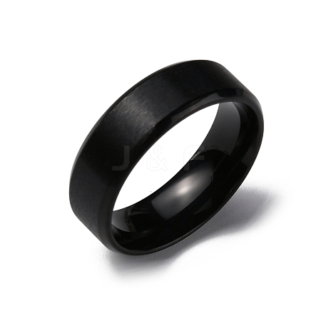Vacuum Plating Matte Style 304 Stainless Steel Wide Band Finger Rings for Women Men RJEW-WH0009-14A-EB-1