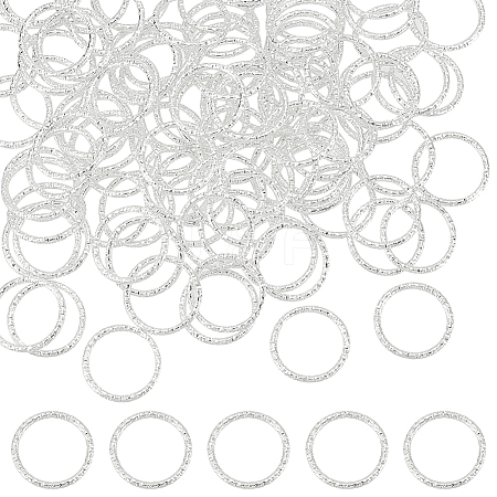 WADORN 200Pcs Iron Textured Jump Rings IFIN-WR0001-16-1